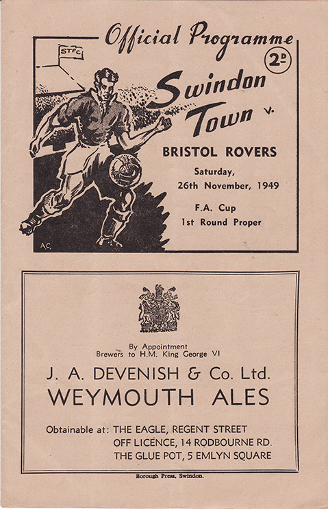 <b>Saturday, November 26, 1949</b><br />vs. Bristol Rovers (Home)